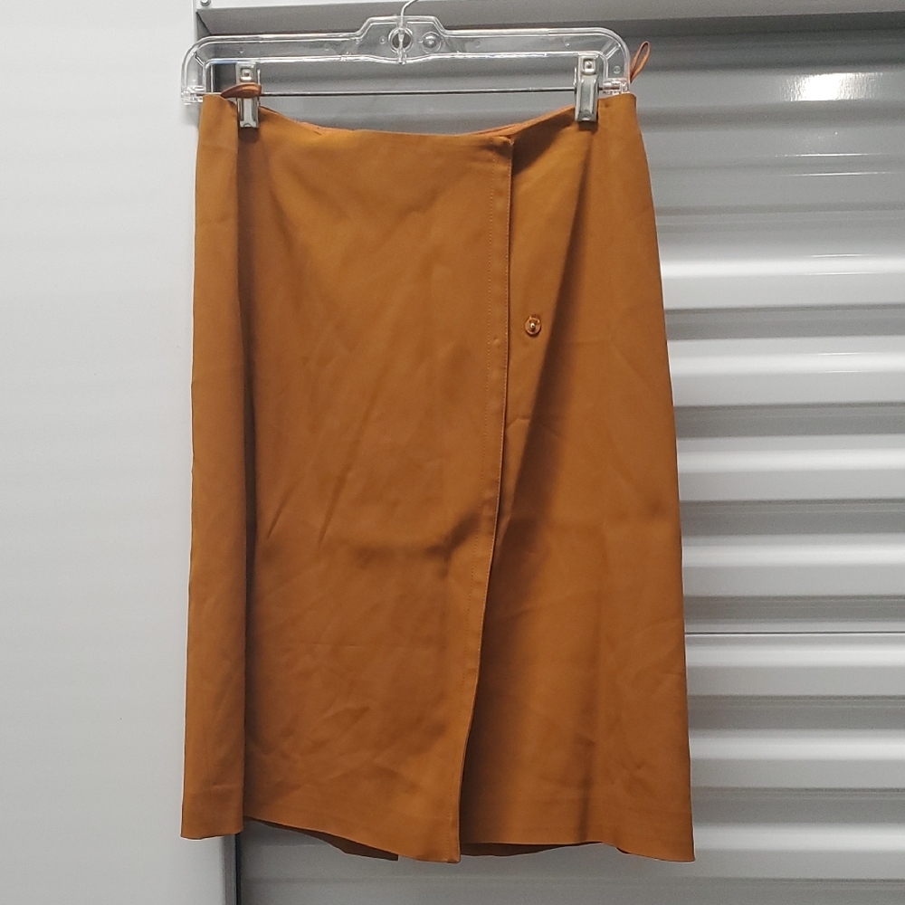 Prada Brown Knee-Length Wrap Skirt